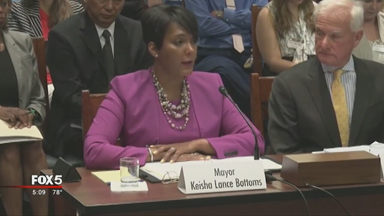 Mayor Keisha Lance Bottoms speaks before Senate Committee about climate change