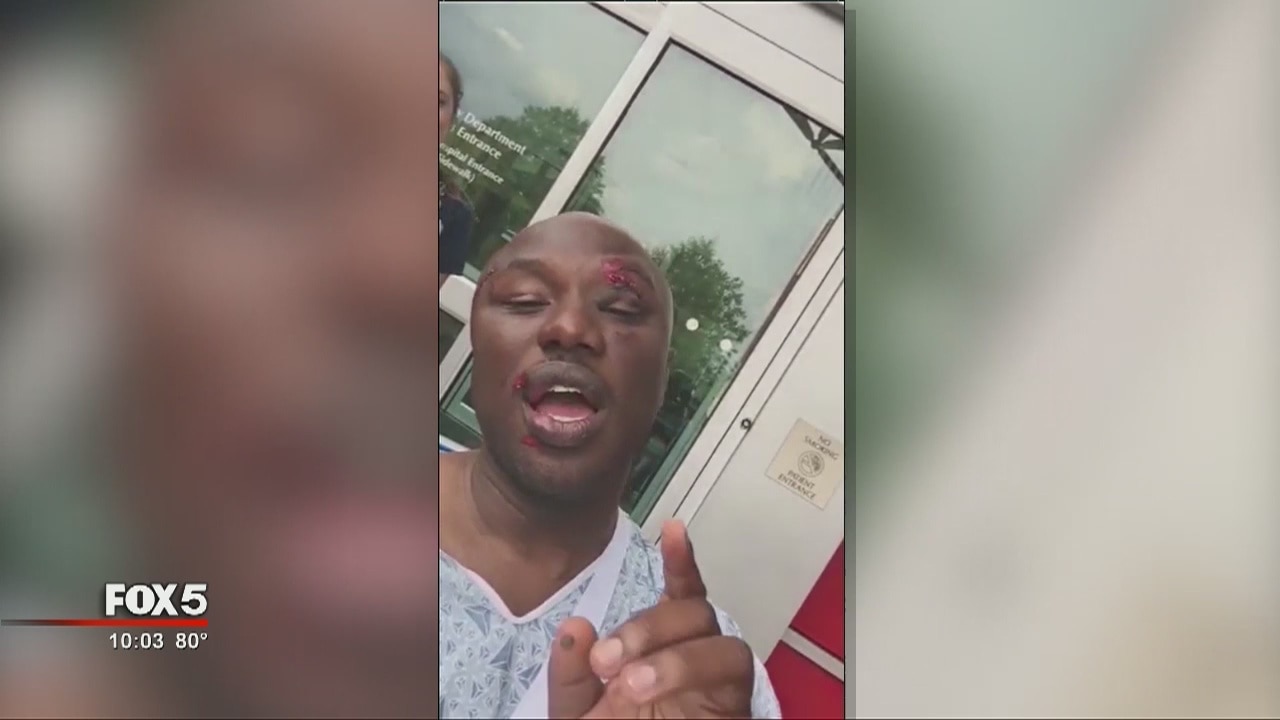 Officer recovering after being dragged by car on I-285