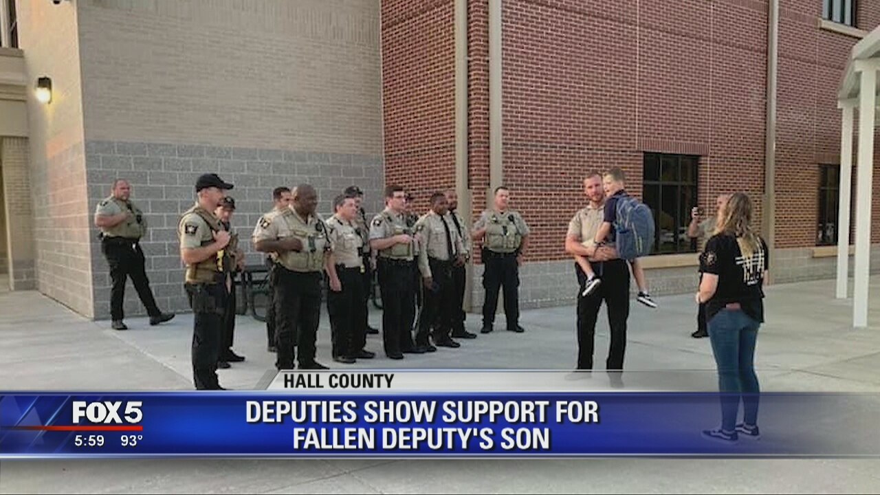 Deputies show support for fallen deputy's son