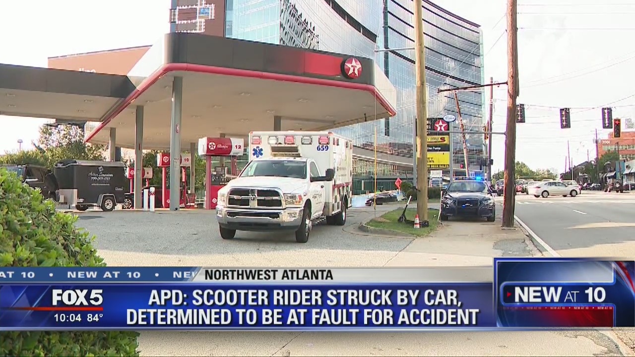 Scooter accident along Peachtree Road