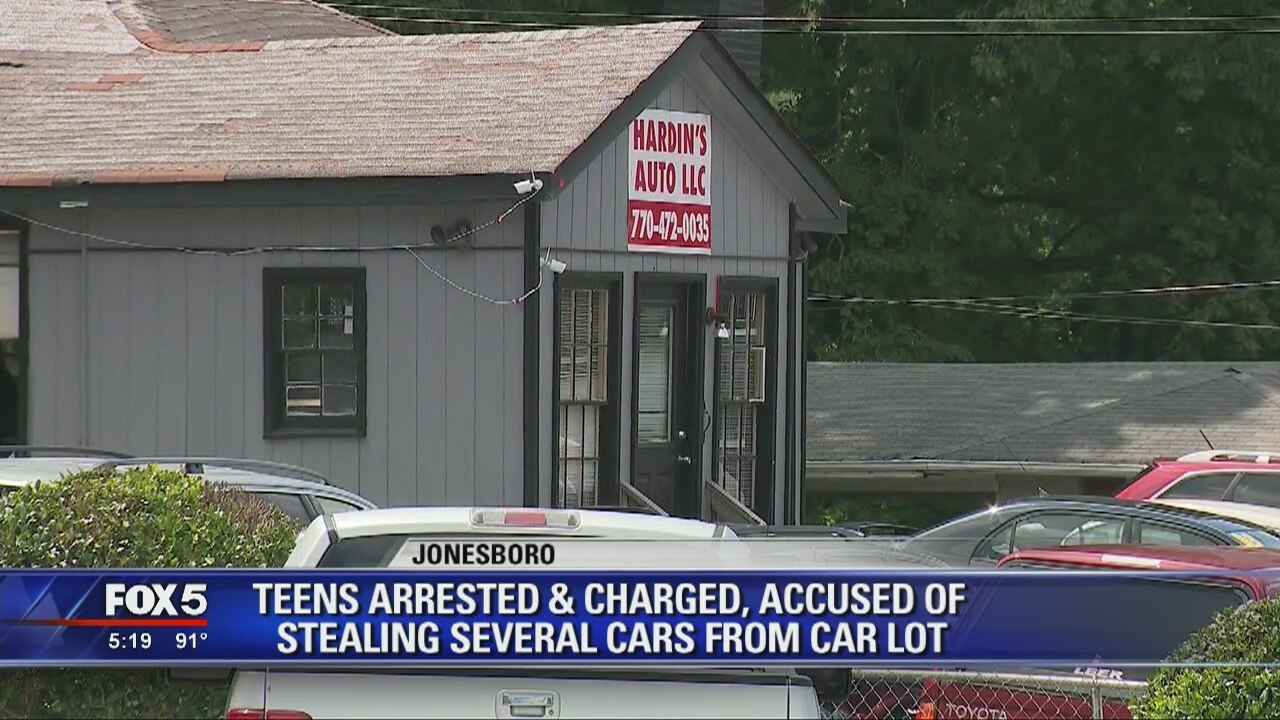 Teens accused of stealing several cars from lot