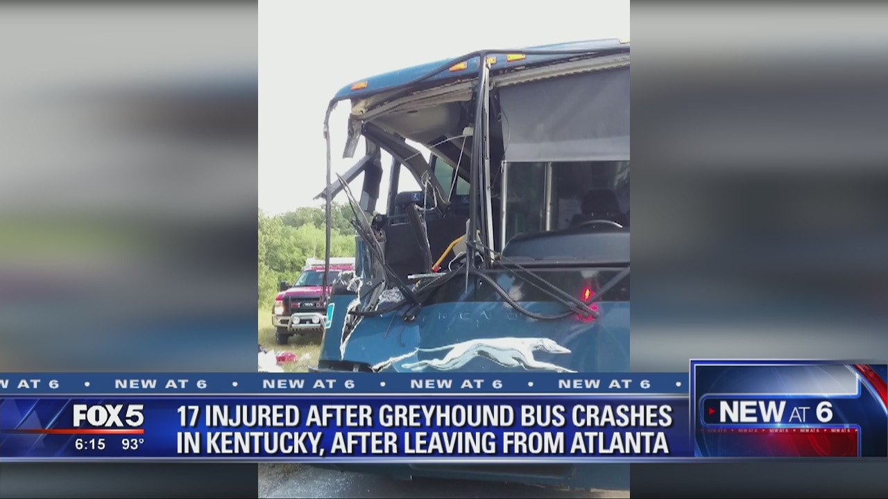 At least 17 injured in crash between truck and Greyhound bus