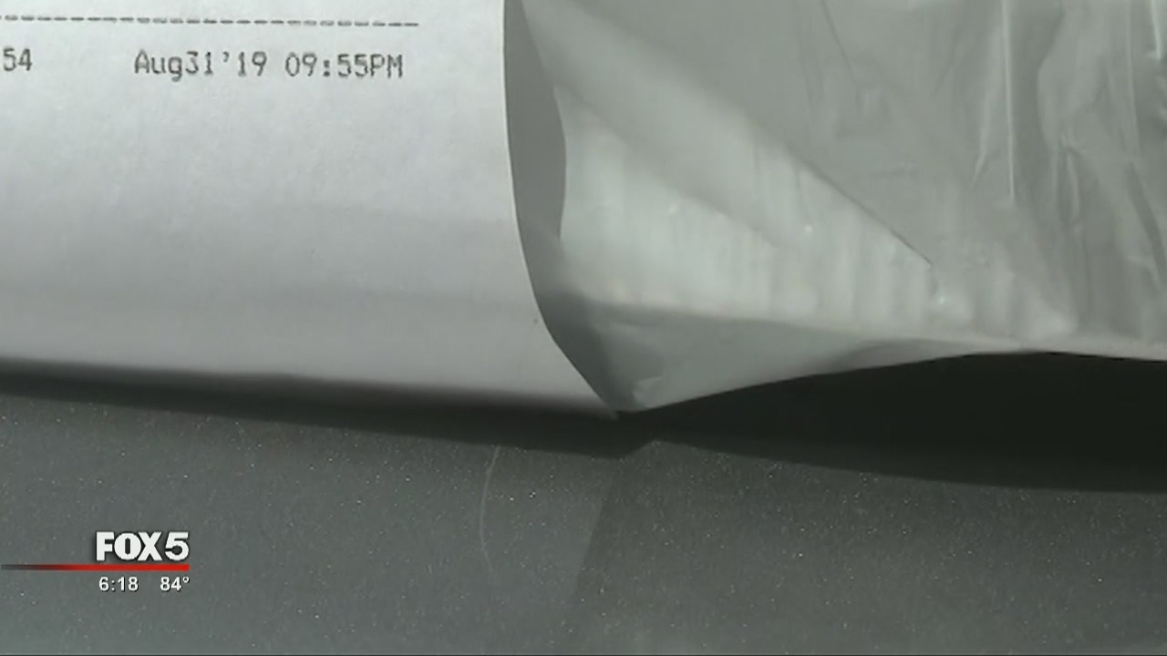 Slur left on restaurant receipt