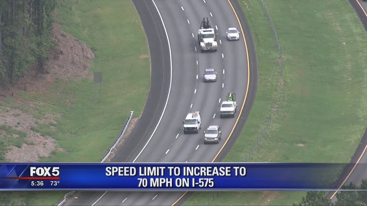 Speed limits to increase on I-575