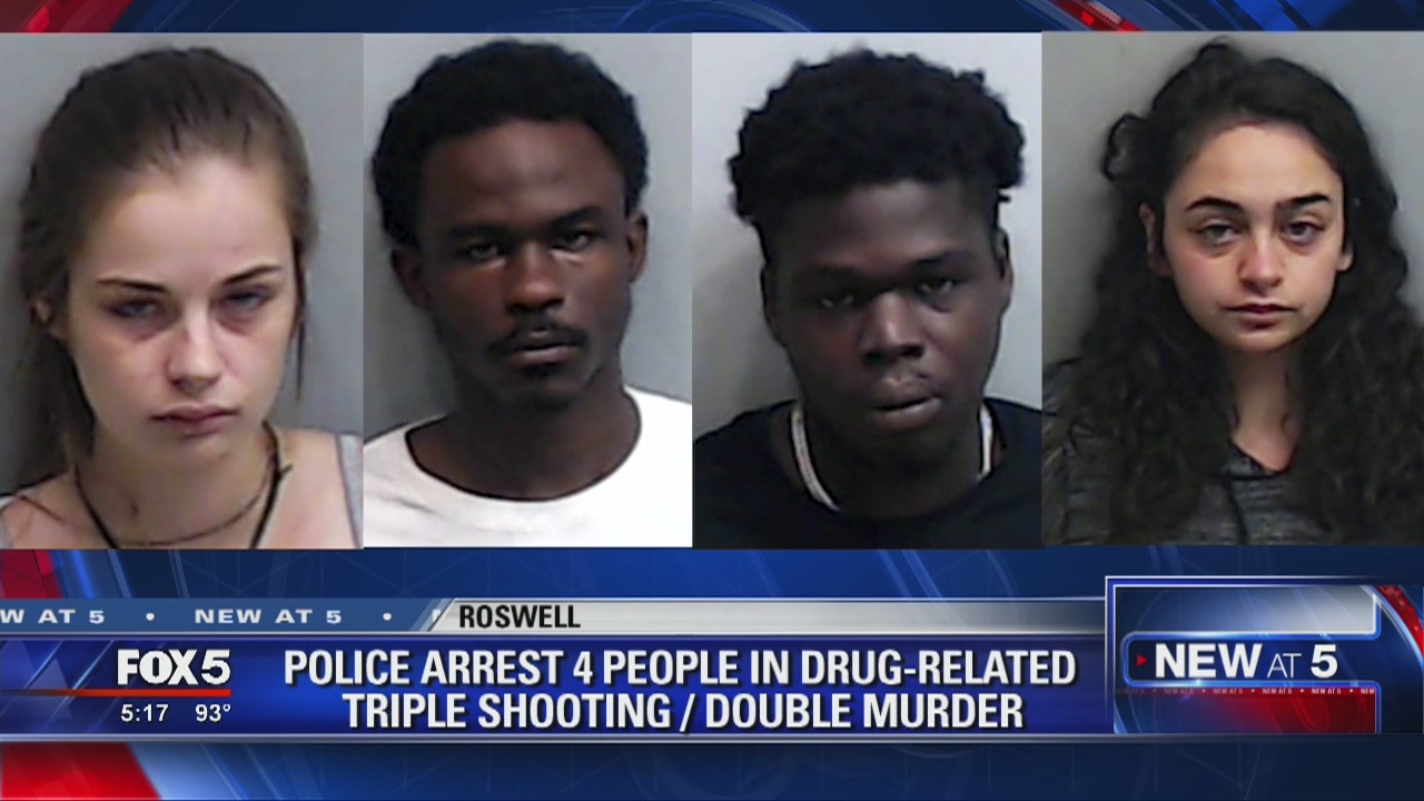 Police arrest 4 people in drug-related triple shooting
