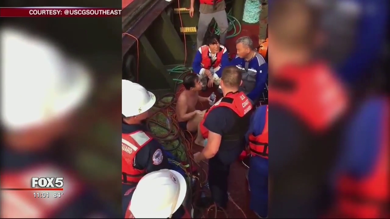 St. Simons overturned ship