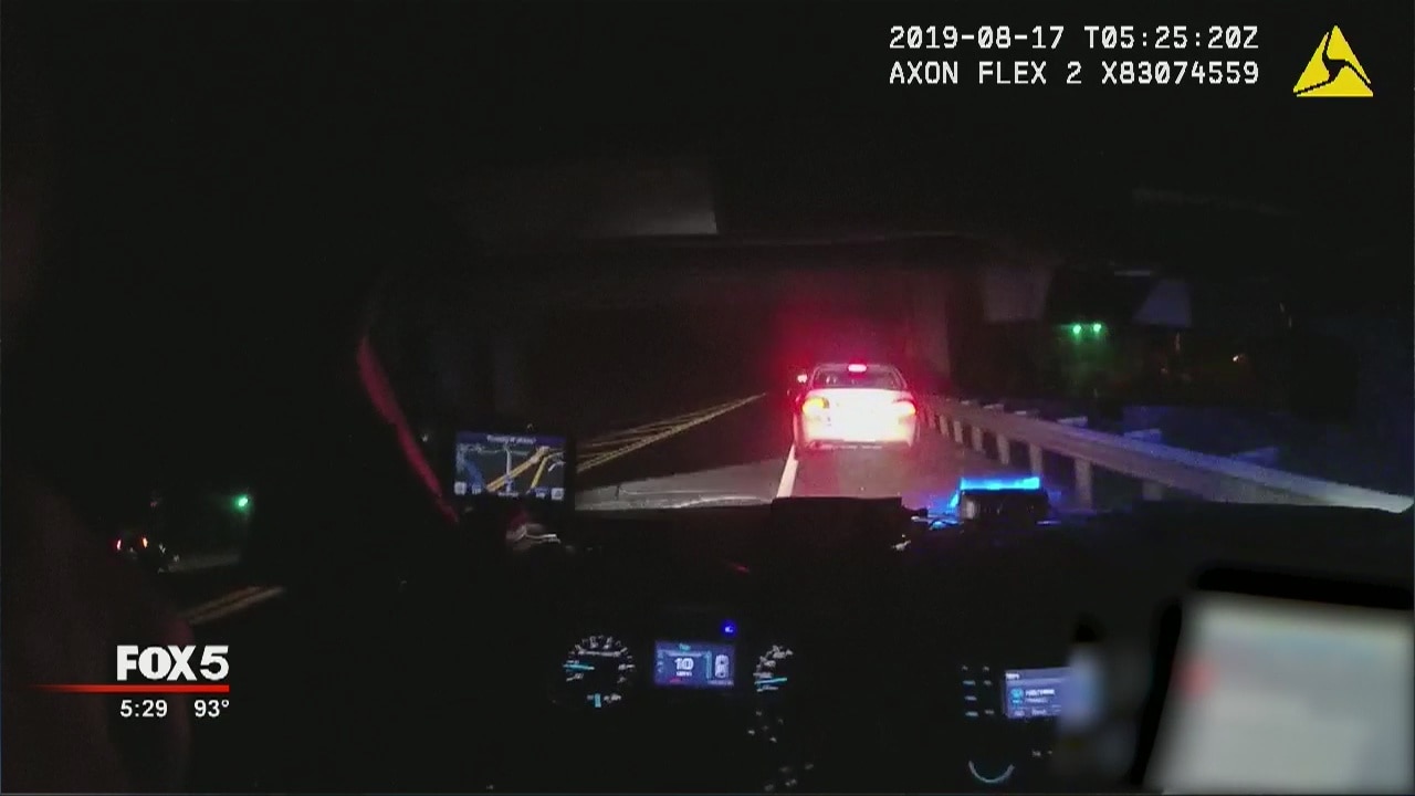 Officer almost hit
