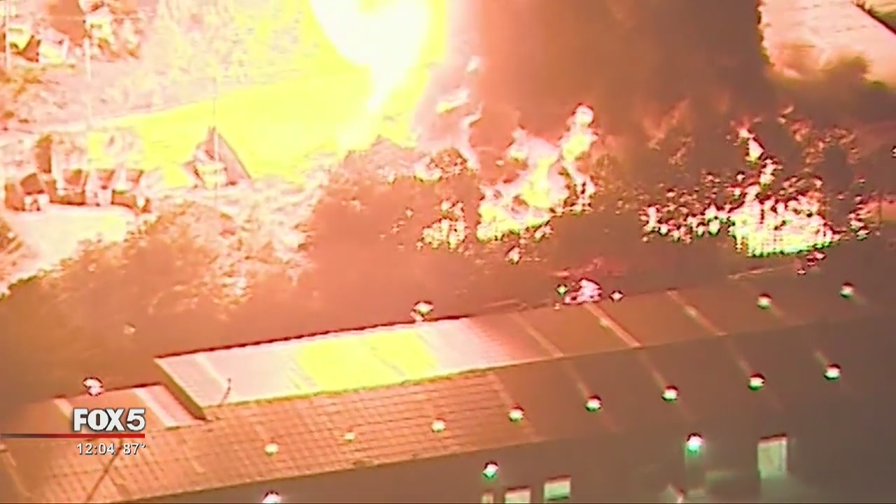 Massive building fire near I-285