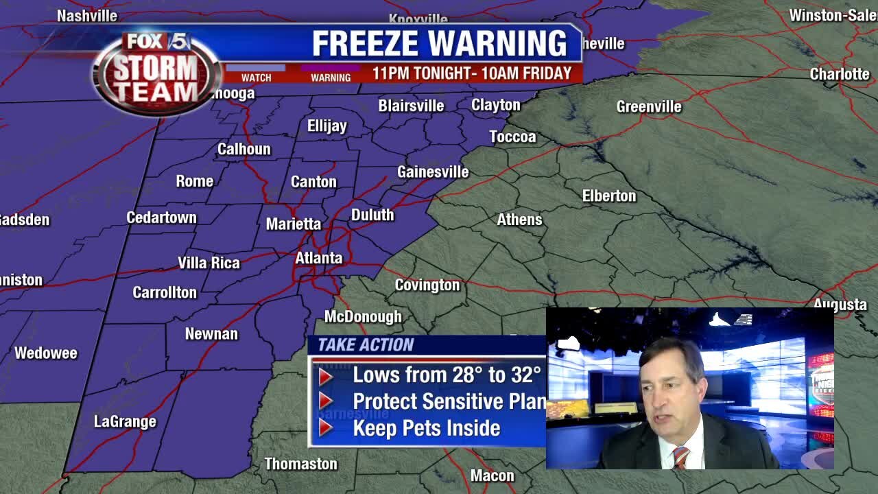 RAIN & STORMS MOVE OUT, COLD AIR MOVES IN
