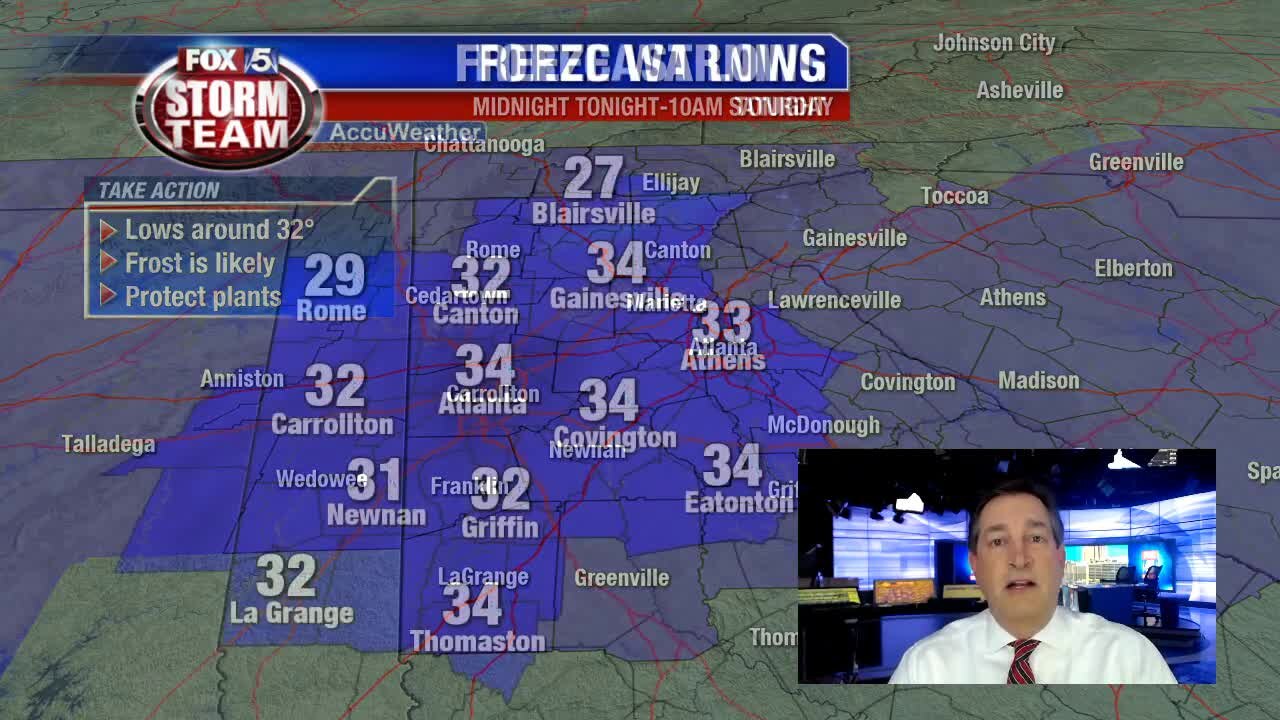 Freeze Warning Friday night!