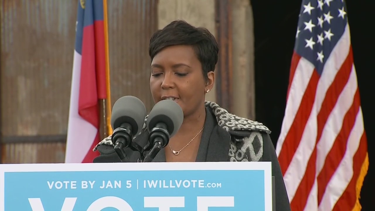 Mayor Keisha Lance Bottoms at Senate runoff rally