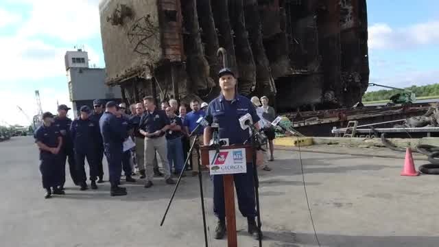 Coast Guard discuss removal of Golden Ray cargo ship off Georgia coast