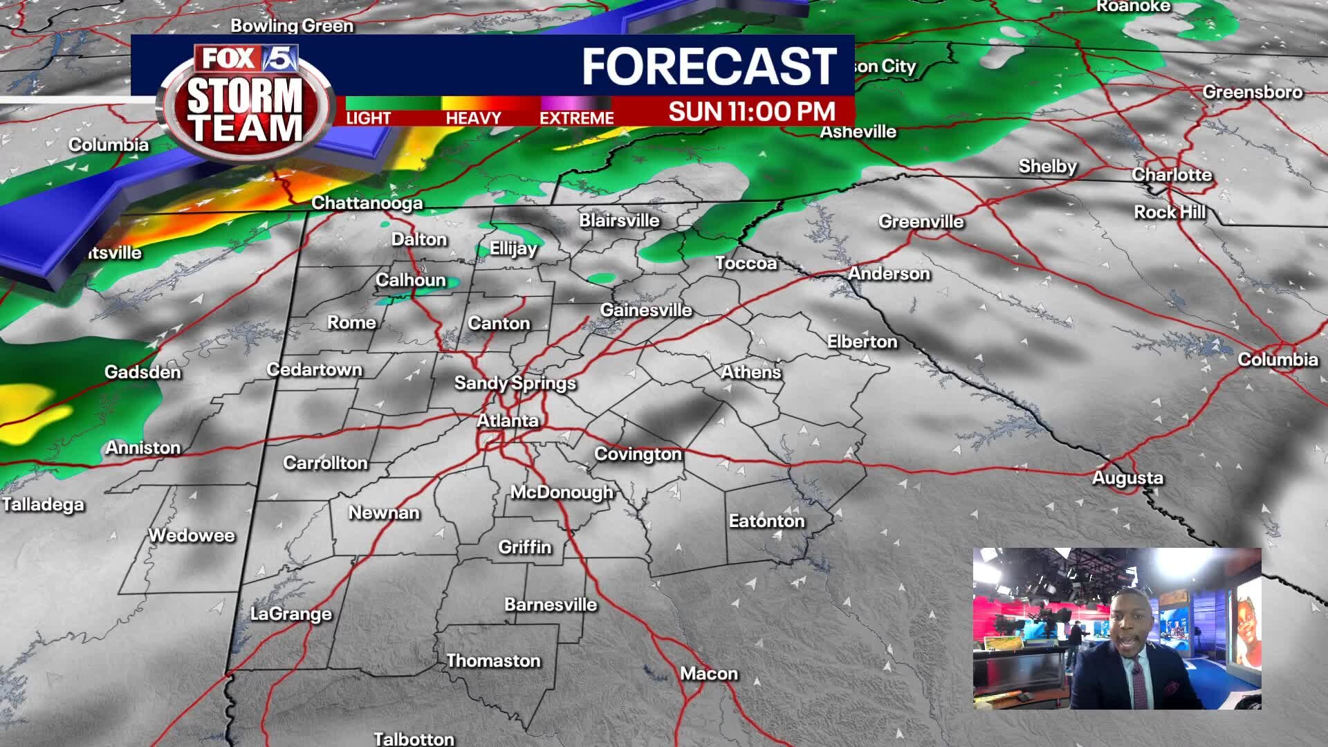 Sunday Night Forecast