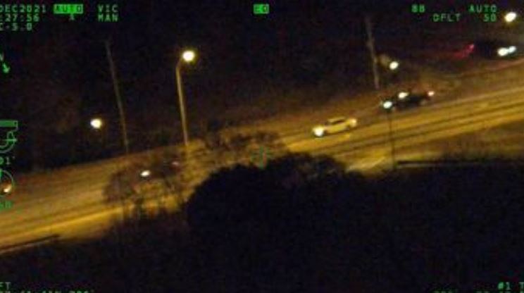 Police pursuit with stolen truck