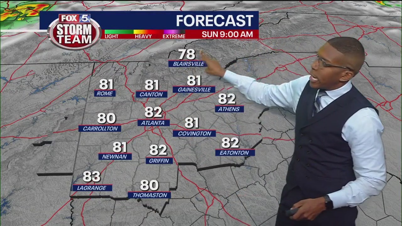 Saturday evening forecast