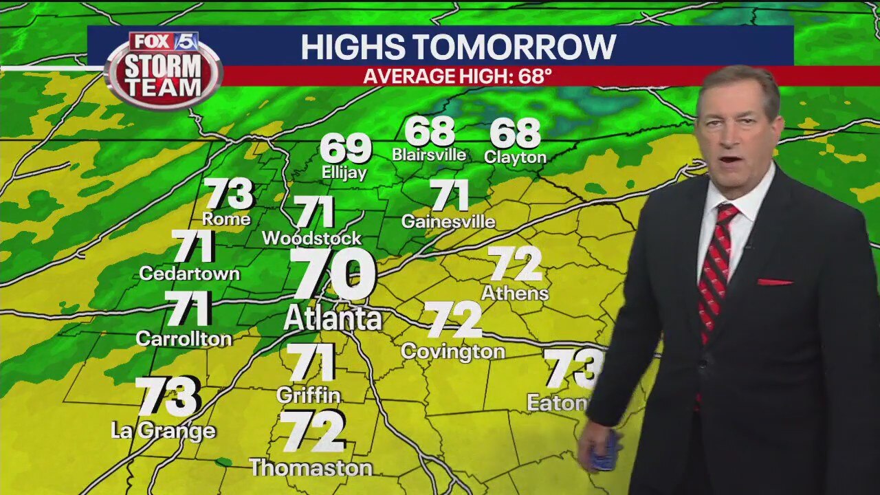 Friday evening forecast