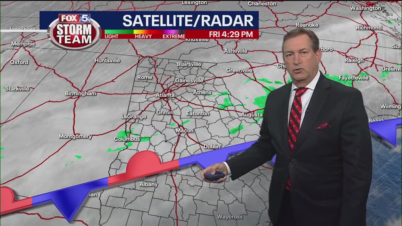 Friday evening forecast