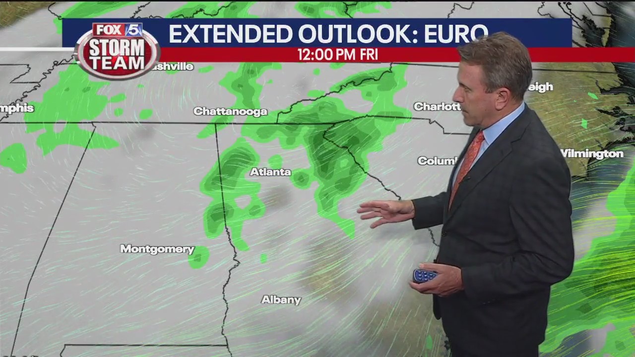 Monday noon forecast