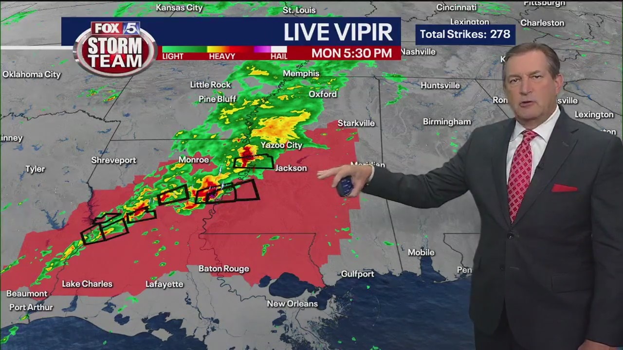 Monday evening forecast