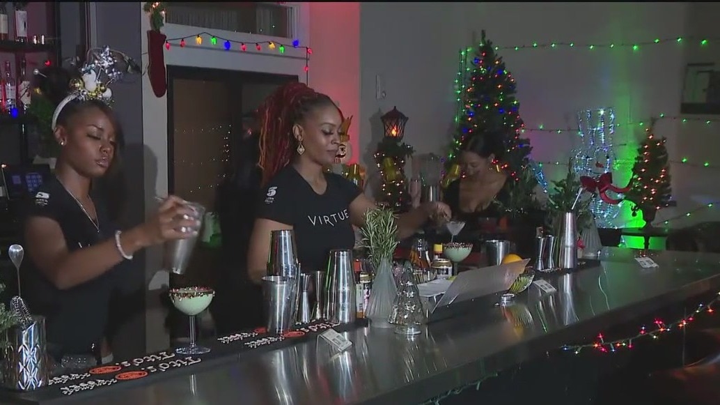 The weather gets into the holiday spirit