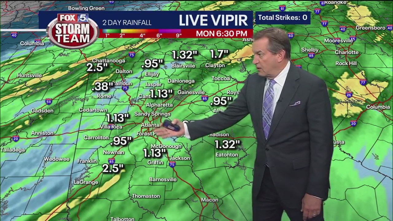 Monday evening forecast update