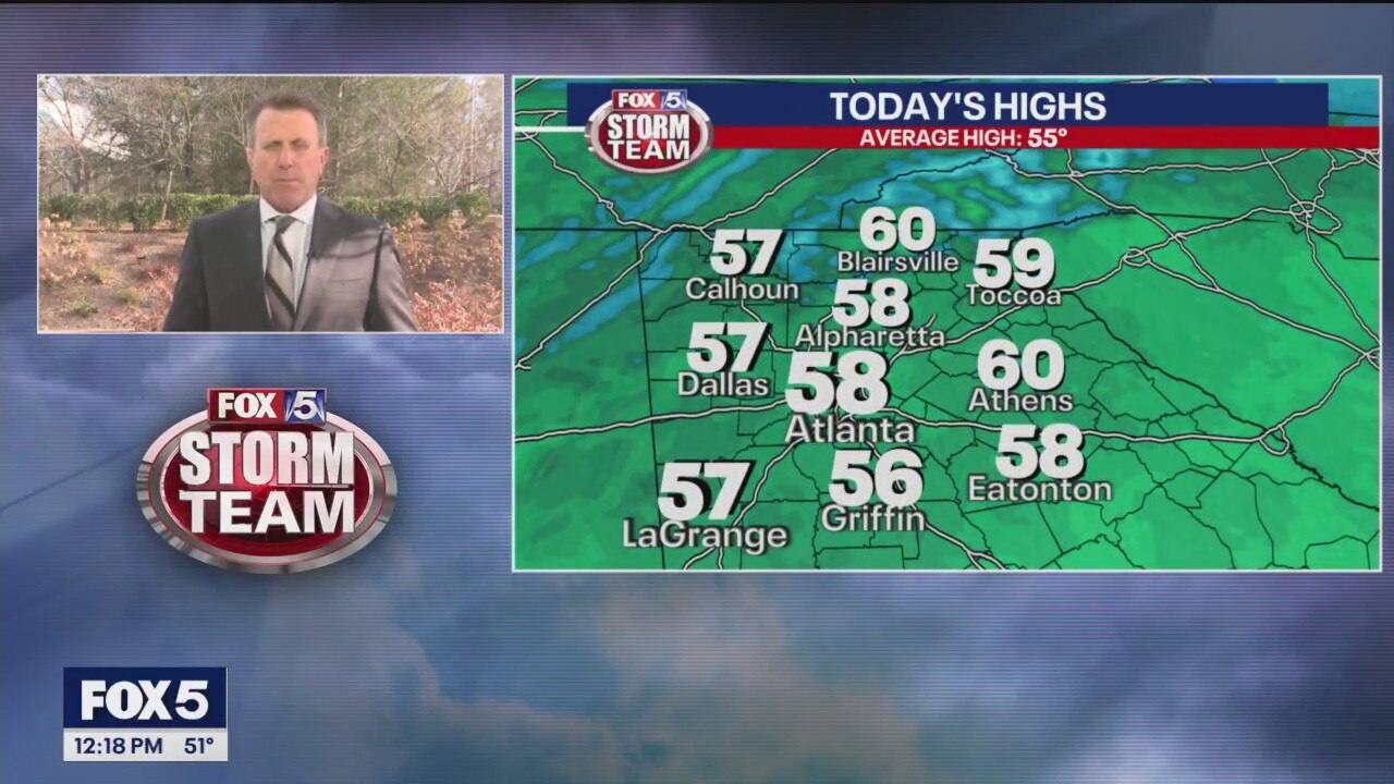Thursday midday weather forecast