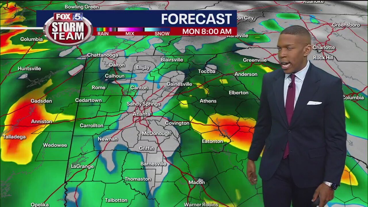 Friday evening forecast
