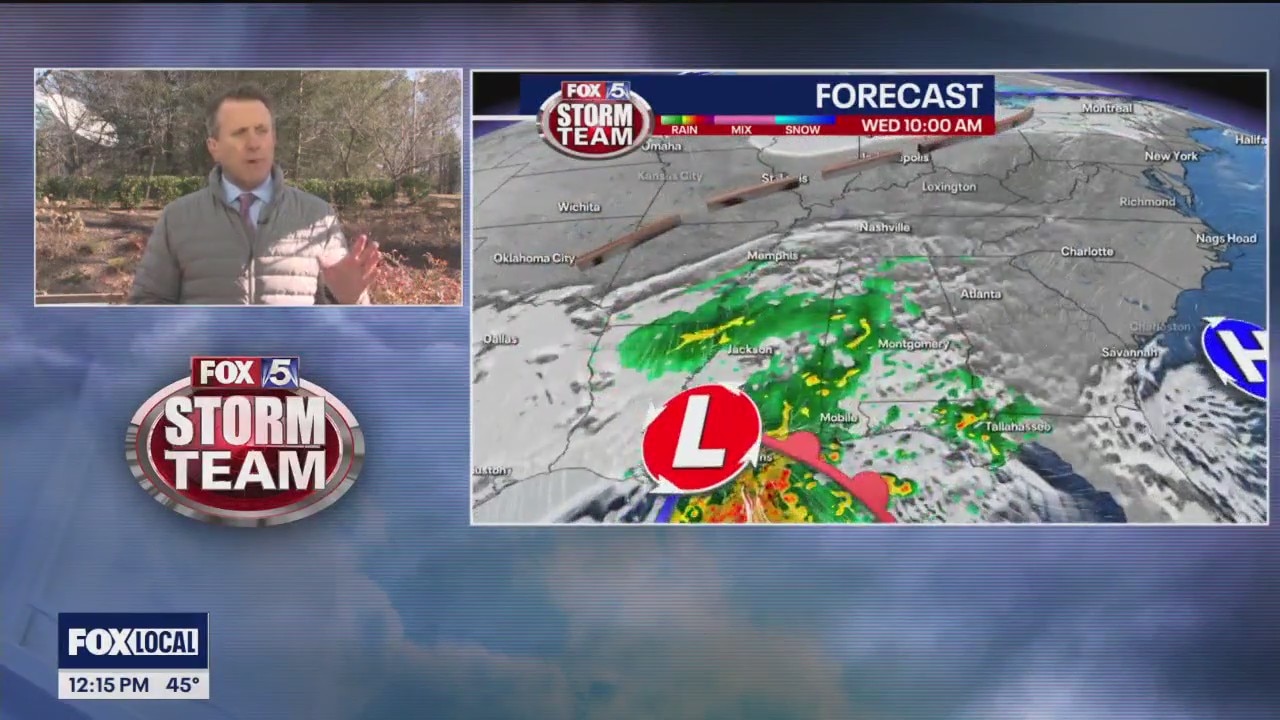 Tuesday midday weather forecast