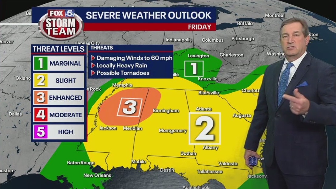 Storm Alert Day on Friday for severe storm threat