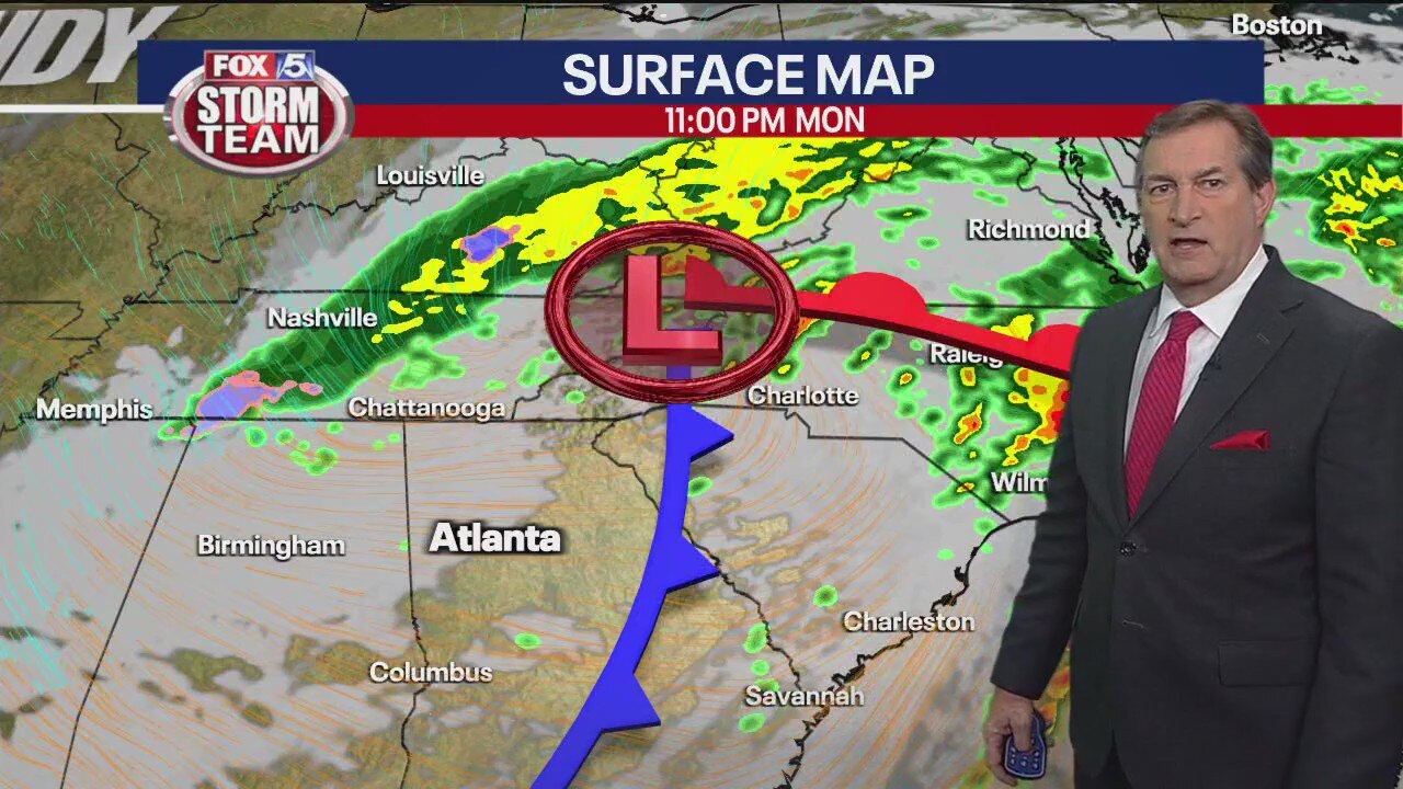 Monday evening forecast