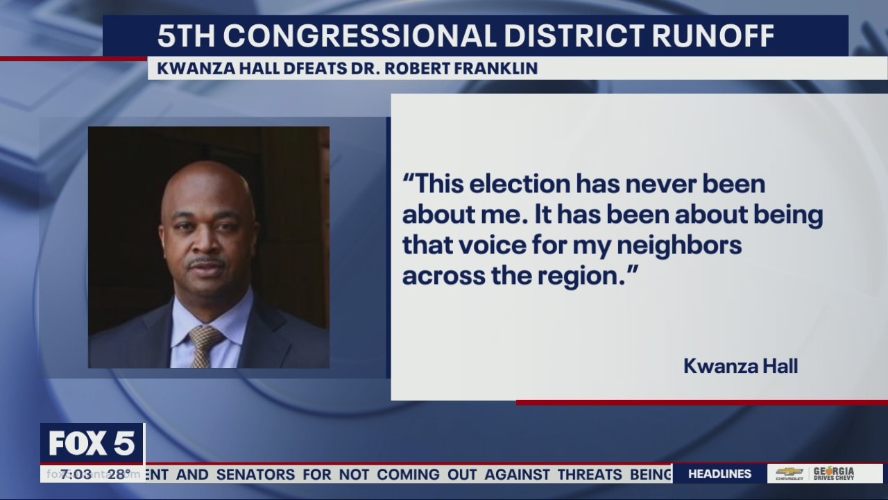 Hall defeats Franklin to fill John Lewis' term