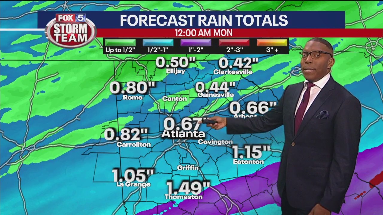 Friday evening forecast