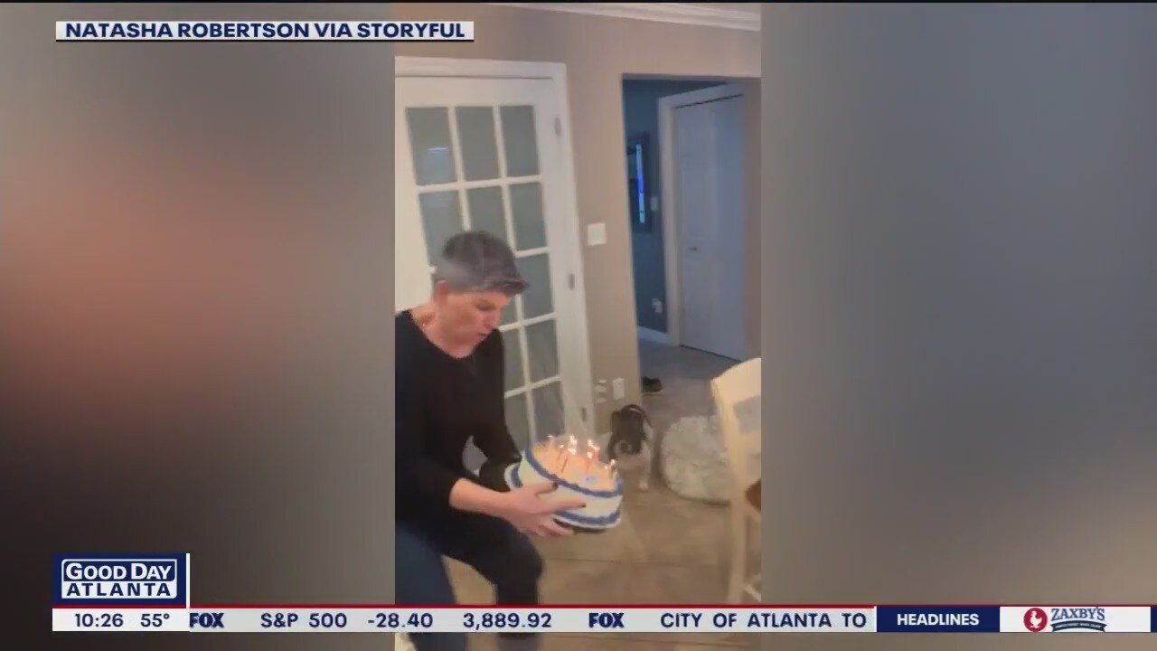 Party foul! Birthday cake slips out of mom's hands