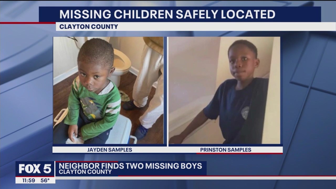Neighbor finds two missing boys