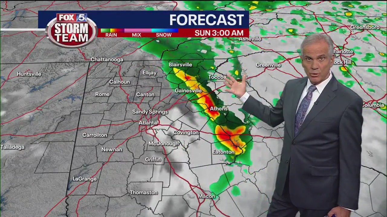 Saturday night forecast