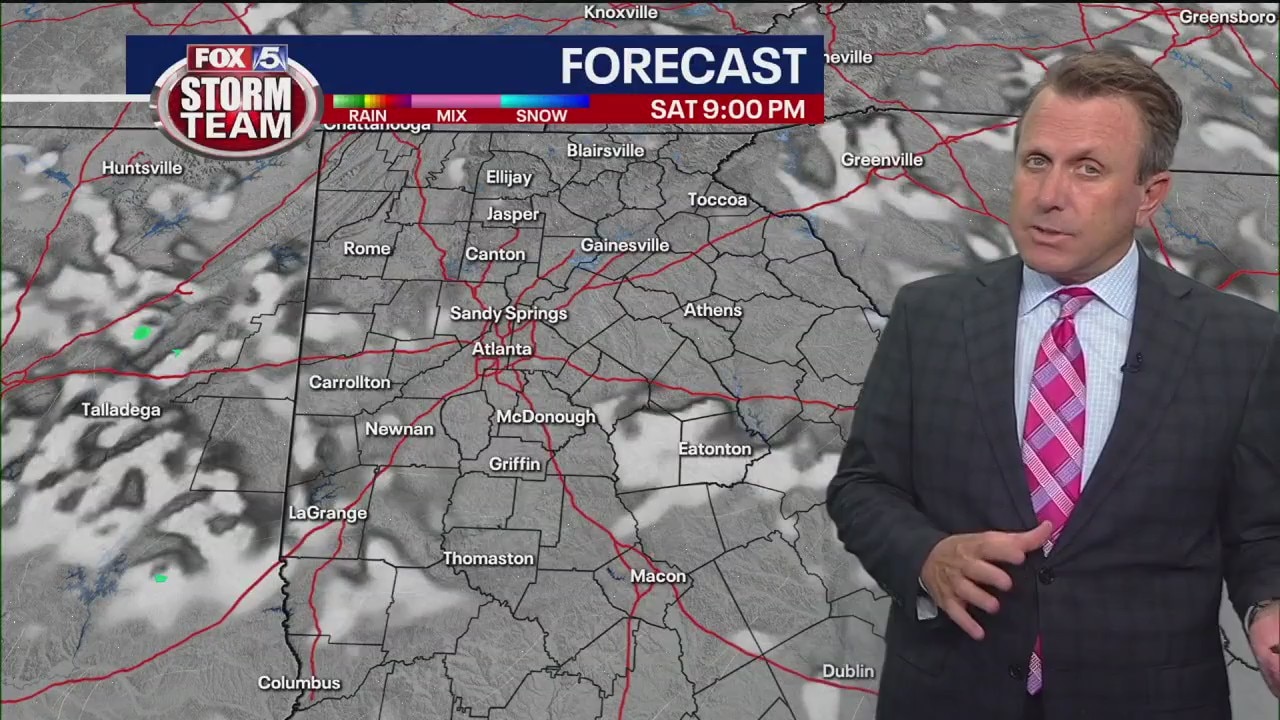 Friday evening forecast