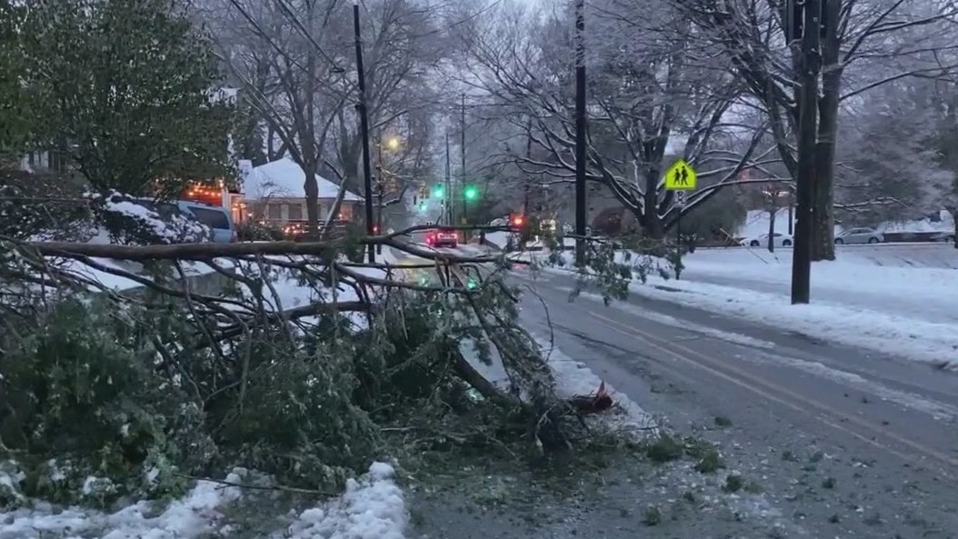 Winter storm slows down Intown Atlanta
