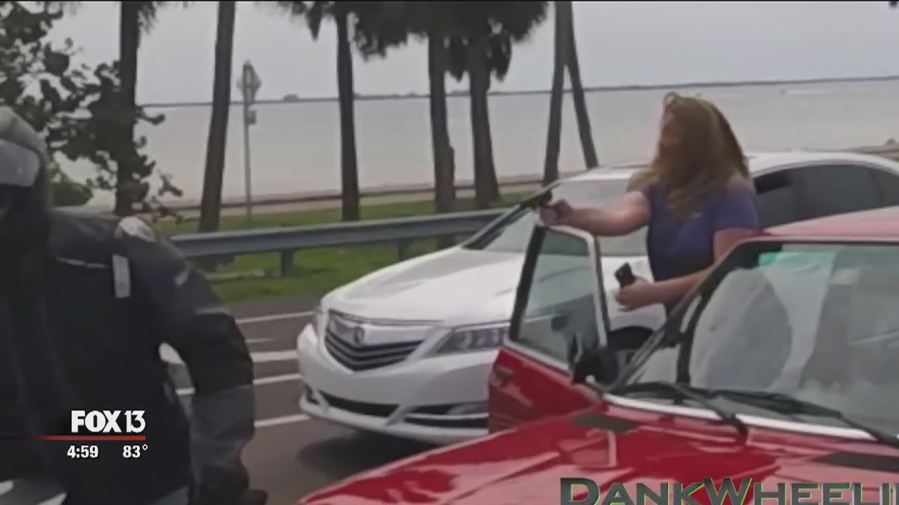 Biker in road rage incident explains event