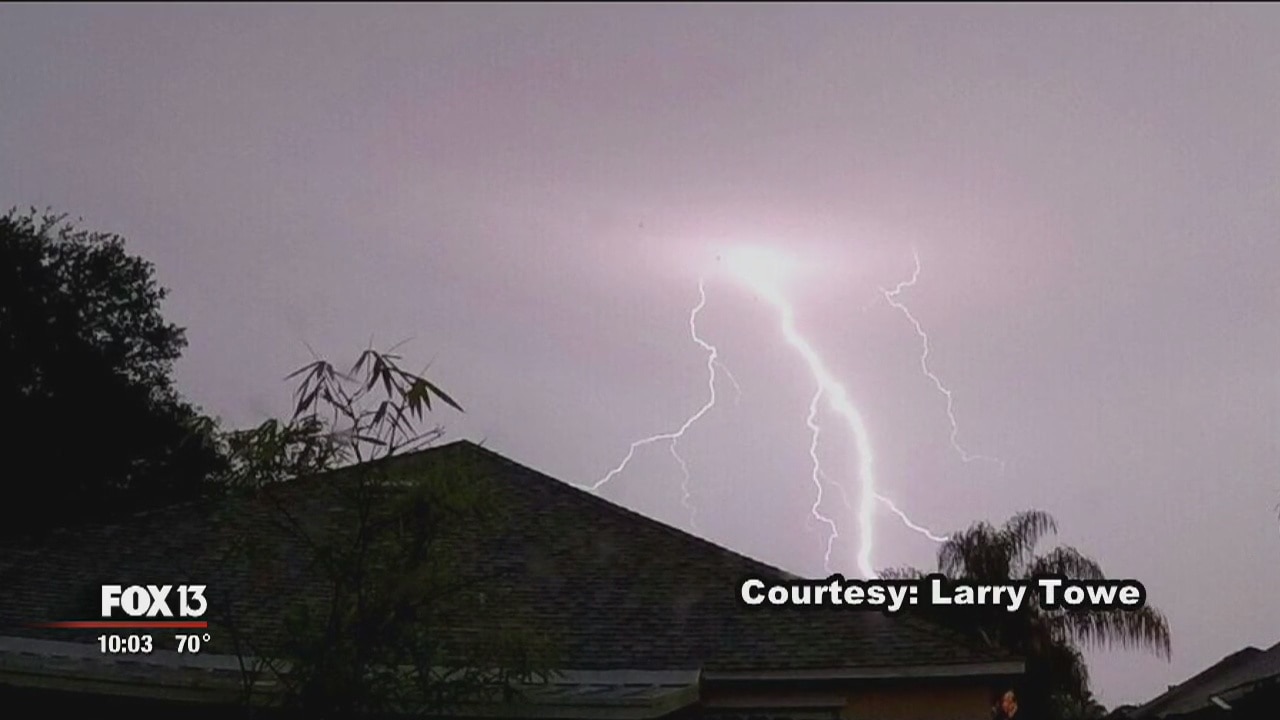 Home catches fire after lightning strike