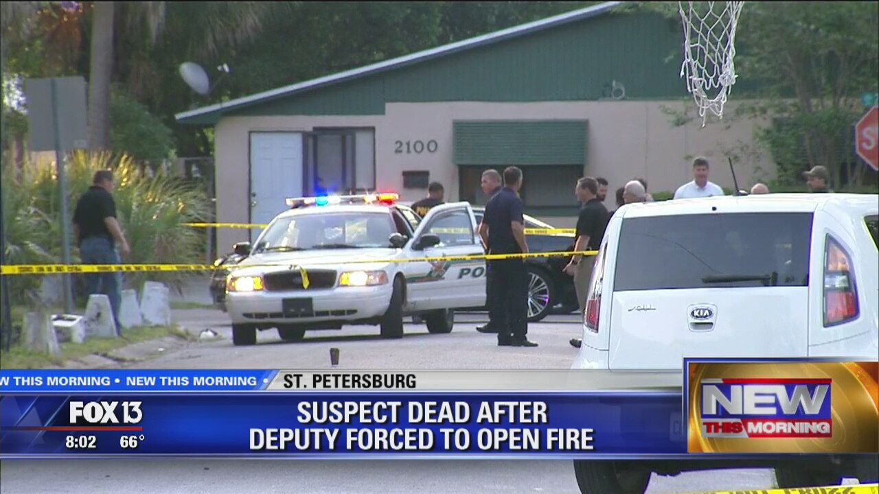 Armed suspect fatally shot by deputy in St. Pete
