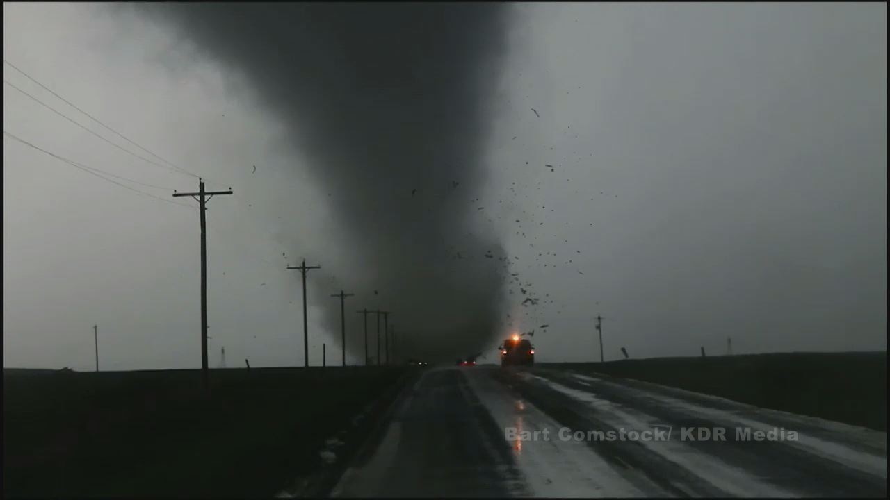 WATCH: Tornado destroys building in Kansas