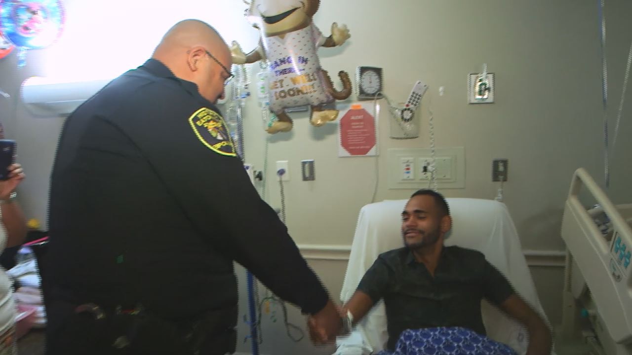 Pulse shooting victim reunites with officer who saved him