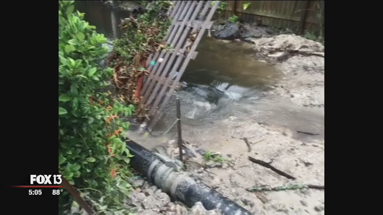 Homeowners blame flooding on construction company