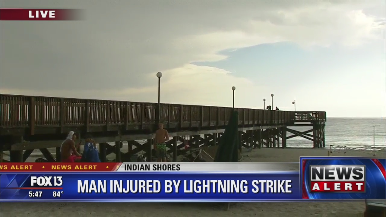 Man struck by lightning
