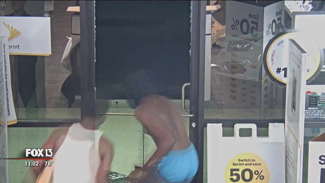 Sprint store, auto dealer burglaries possibly linked