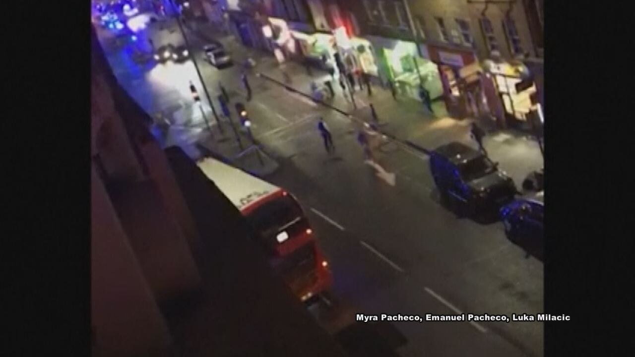 Pedestrians scatter as events unfold at Borough Market