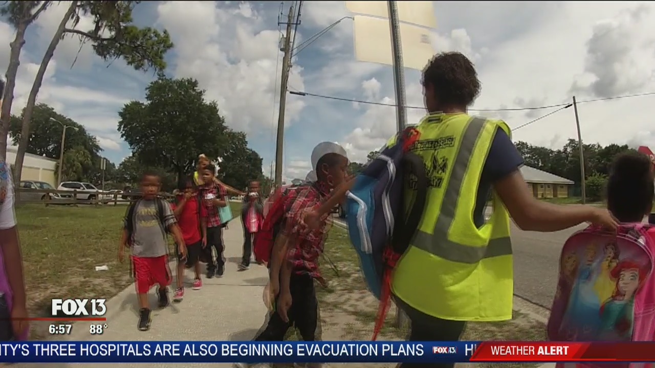 Walking School Bus helps kids get to school safely