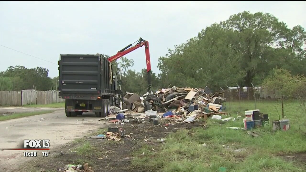 Cleanup begins after Alafia River recedes