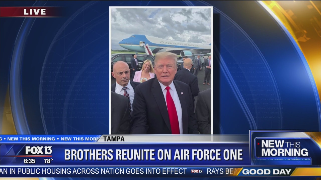 Brothers meet for first time on Air Force One