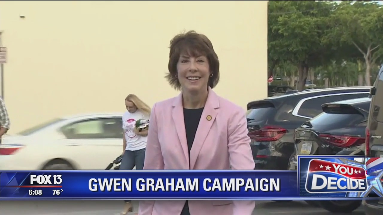 Gwen Graham watches returns as front-runner